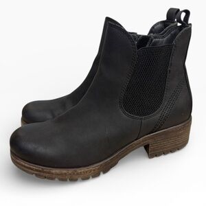 Crown Vintage Blondey Chelsea Zipped Ankle Boots Black Womens US Size 7